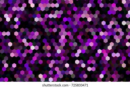 Dark Pink, Blue vector polygonal illustration, which consist of hexagons. Hexagonal pattern for your business design. Geometric background in Origami style with gradient. 