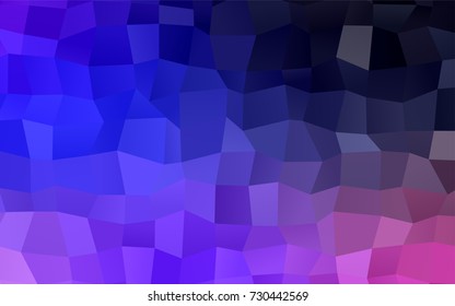 Dark Pink, Blue vector polygonal illustration consisting of rectangles. Rectangular design for your business. Creative geometric background in origami style with gradient.
