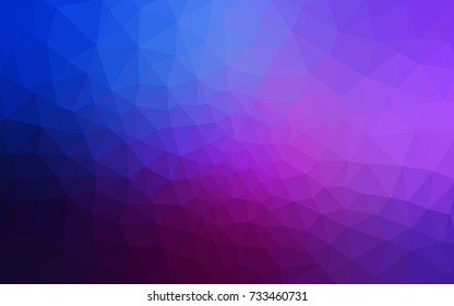 Dark Pink, Blue vector polygonal illustration, which consist of triangles. Triangular design for your business. Creative geometric background in Origami style with gradient