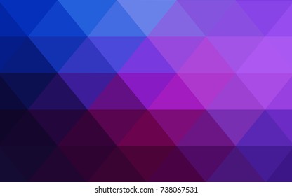 Dark Pink, Blue vector polygonal illustration, which consist of triangles. Triangular pattern for your business design. Geometric background in Origami style with gradient. 