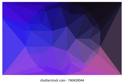 Dark Pink, Blue vector polygonal illustration, which consist of triangles with a gemstone in center. Triangular design of a huge diamond for your business. Creative geometric background of gems.