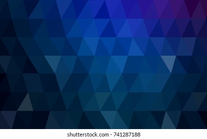Dark Pink, Blue vector polygonal illustration, which consist of triangles. Triangular pattern for your business design. Geometric background in Origami style with gradient. 