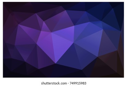 Dark Pink, Blue vector polygonal illustration, which consist of triangles. Triangular design for your business. Creative geometric background in Origami style with gradient