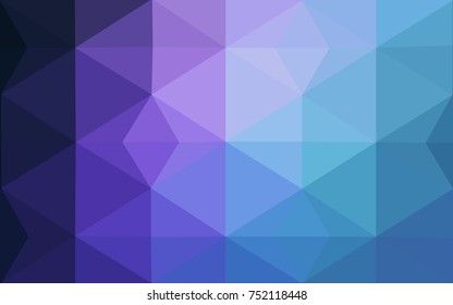 Dark Pink, Blue vector polygonal illustration, which consist of triangles. Triangular pattern for your business design. Geometric background in Origami style with gradient. 