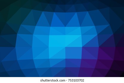 Dark Pink, Blue vector polygonal illustration, which consist of triangles. Triangular design for your business. Creative geometric background in Origami style with gradient