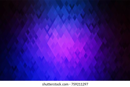 Dark Pink, Blue vector polygonal illustration consisting of rectangles. Rectangular design for your business. Creative geometric background in origami style with gradient.