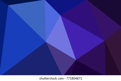 Dark Pink, Blue vector polygonal illustration, which consist of triangles. Triangular design for your business. Creative geometric background in Origami style with gradient