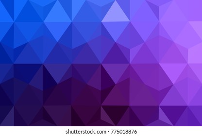 Dark Pink, Blue vector polygonal illustration, which consist of triangles. Triangular design for your business. Creative geometric background in Origami style with gradient