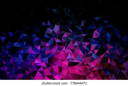 Dark Pink, Blue vector polygonal pattern. An elegant bright illustration with gradient. The elegant pattern can be used as part of a brand book.