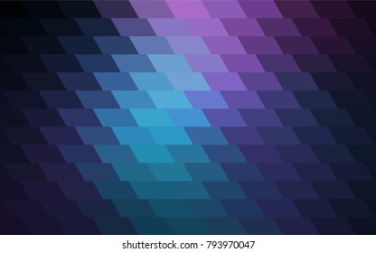 Dark Pink, Blue vector polygonal illustration, which consist of rectangles. Rectangular pattern for your business design. Geometric background in Origami style with gradient. 