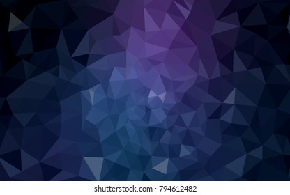 Dark Pink, Blue vector polygonal illustration, which consist of triangles. Triangular design for your business. Creative geometric background in Origami style with gradient