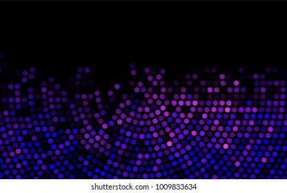 Dark Pink, Blue vector red pattern of geometric circles, shapes. Colorful mosaic banner. Geometric background with colored disks.