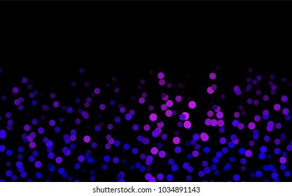 Dark Pink, Blue vector red pattern of geometric circles, shapes. Colorful mosaic banner. Geometric background with colored disks.