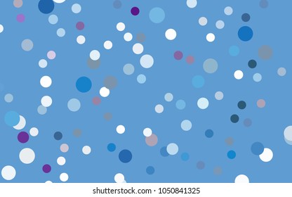 Dark Pink, Blue vector red pattern of geometric circles, shapes. Colorful mosaic banner. Geometric background with colored disks.