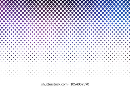Dark Pink, Blue vector red pattern of geometric circles, shapes. Colorful mosaic banner. Geometric background with colored disks.