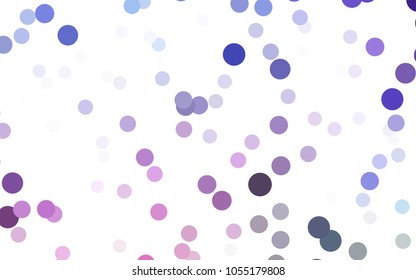 Dark Pink, Blue vector red banner with set of circles, dots. Donuts Background. Creative Design Template. Technological halftone illustration.