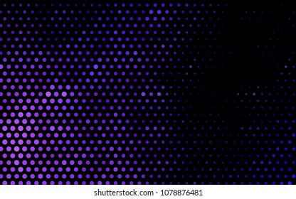 Dark Pink, Blue vector red banner with set of circles, dots. Donuts Background. Creative Design Template. Technological halftone illustration.