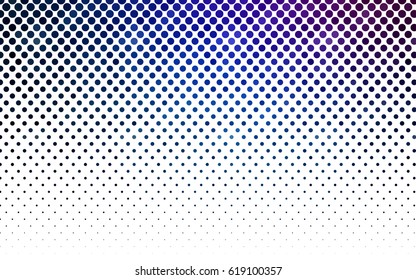 Dark Pink, Blue vector red banner with set of circles, dots. Donuts Background. Creative Design Template. Technological halftone illustration.