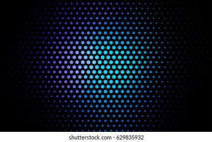 Dark Pink, Blue vector red pattern of geometric circles, shapes. Colorful mosaic banner. Geometric background with colored disks.