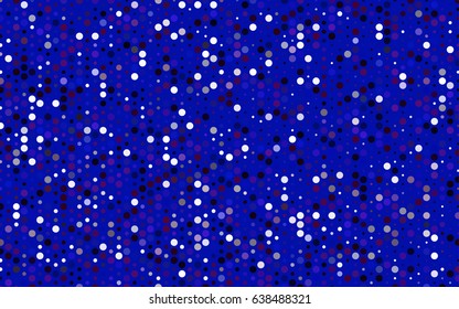 Dark Pink, Blue vector red banner with set of circles, dots. Donuts Background. Creative Design Template. Technological halftone illustration.