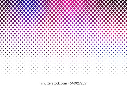 Dark Pink, Blue vector red pattern of geometric circles, shapes. Colorful mosaic banner. Geometric background with colored disks.