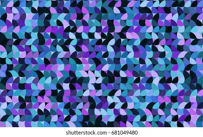 Dark Pink, Blue vector red pattern of geometric circles, shapes. Colorful mosaic banner. Geometric background with colored disks.