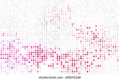 Dark Pink, Blue vector red pattern of geometric circles, shapes. Colorful mosaic banner. Geometric background with colored disks.