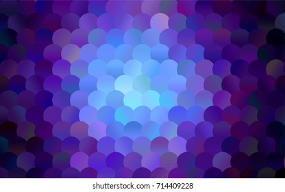 Dark Pink, Blue vector red banner with set of circles, dots. Donuts Background. Creative Design Template. Technological halftone illustration.