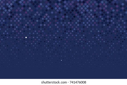 Dark Pink, Blue vector red banner with set of circles, dots. Donuts Background. Creative Design Template. Technological halftone illustration.
