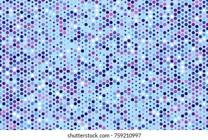 Dark Pink, Blue vector red pattern of geometric circles, shapes. Colorful mosaic banner. Geometric background with colored disks.