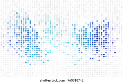 Dark Pink, Blue vector red banner with set of circles, dots. Donuts Background. Creative Design Template. Technological halftone illustration.