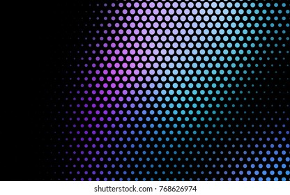 Dark Pink, Blue vector red pattern of geometric circles, shapes. Colorful mosaic banner. Geometric background with colored disks.