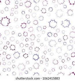 Dark Pink, Blue vector seamless  cover with spots. Beautiful colored illustration with blurred circles in nature style. Beautiful design for your business advert.