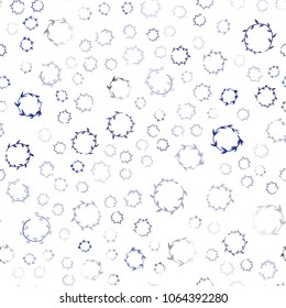 Dark Pink, Blue vector seamless  backdrop with dots. Blurred bubbles on abstract background with colorful gradient. Pattern can be used for futuristic ad, booklets.