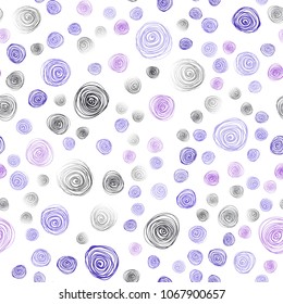 Dark Pink, Blue vector seamless doodle blurred template. Modern geometrical abstract illustration with flowers. Hand painted design for web, wrapping, wallpaper.