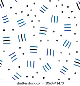 Dark Pink, Blue vector seamless pattern with abstract lines. Illustration with repetition of lines on white background. Template for business cards, websites.