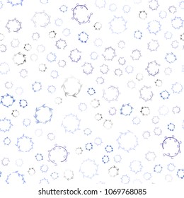 Dark Pink, Blue vector seamless  layout with circle shapes. Modern abstract illustration with colorful water drops. Pattern can be used for ads, leaflets.
