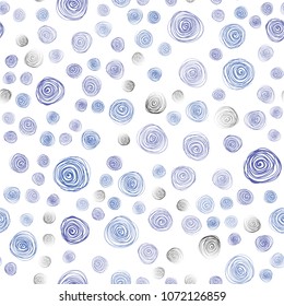 Dark Pink, Blue vector seamless natural elegant pattern. flowers on elegant natural pattern with gradient. Hand painted design for web, wrapping, wallpaper.