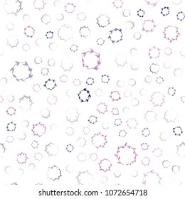 Dark Pink, Blue vector seamless  background with bubbles. Blurred bubbles on abstract background with colorful gradient. Pattern can be used as texture of wallpapers.