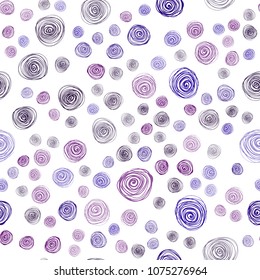 Dark Pink, Blue vector seamless doodle blurred pattern. Brand-new colored illustration in blurry style with flowers. A new texture for your design.