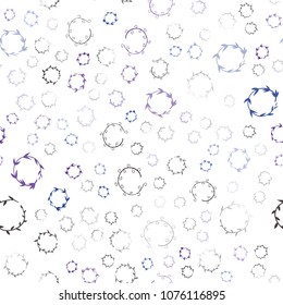 Dark Pink, Blue vector seamless  background with bubbles. Glitter abstract illustration with blurred drops of rain. Pattern can be used as texture of wallpapers.