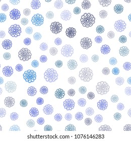 Dark Pink, Blue vector seamless natural elegant background. Brand-new colored illustration in blurry style with flowers. Pattern for colorful books and pages for kids.
