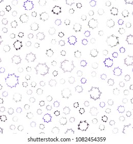 Dark Pink, Blue vector seamless  background with bubbles. Glitter abstract illustration with blurred drops of rain. Pattern can be used for futuristic ad, booklets.