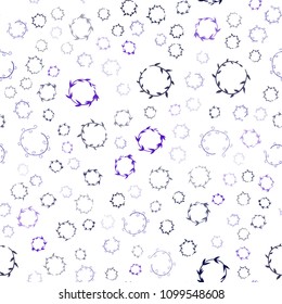 Dark Pink, Blue vector seamless layout with circle shapes. Illustration with set of shining colorful abstract circles. Completely new template for your brand book.