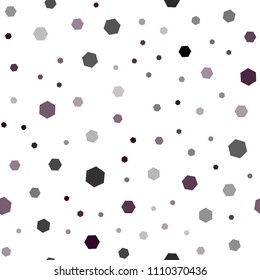 Dark Pink, Blue vector seamless texture with colorful hexagons. Glitter abstract illustration in hexagonal style. Pattern for ads, leaflets.