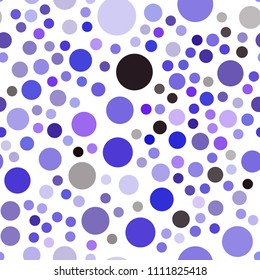 Dark Pink, Blue vector seamless template with circles. Modern abstract illustration with colorful water drops. Pattern can be used for futuristic ad, booklets.