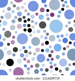 Dark Pink, Blue vector seamless texture with disks. Abstract illustration with colored bubbles in nature style. Completely new template for your brand book.