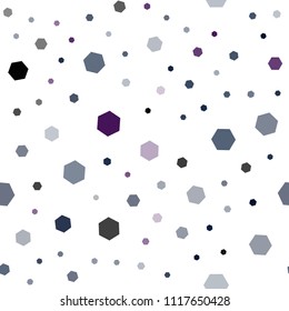 Dark Pink, Blue vector seamless cover with set of hexagons. Illustration with set of colorful hexagons. Beautiful design for your business advert.