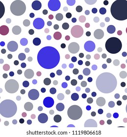 Dark Pink, Blue vector seamless backdrop with dots. Blurred bubbles on abstract background with colorful gradient. Completely new template for your brand book.