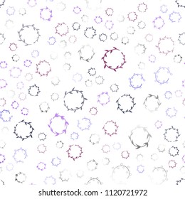 Dark Pink, Blue vector seamless background with bubbles. Illustration with set of shining colorful abstract circles. New design for ad, poster, banner of your website.